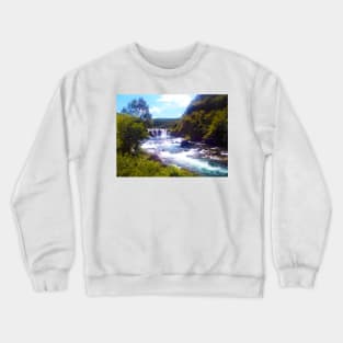 Forest Waterfall Crewneck Sweatshirt